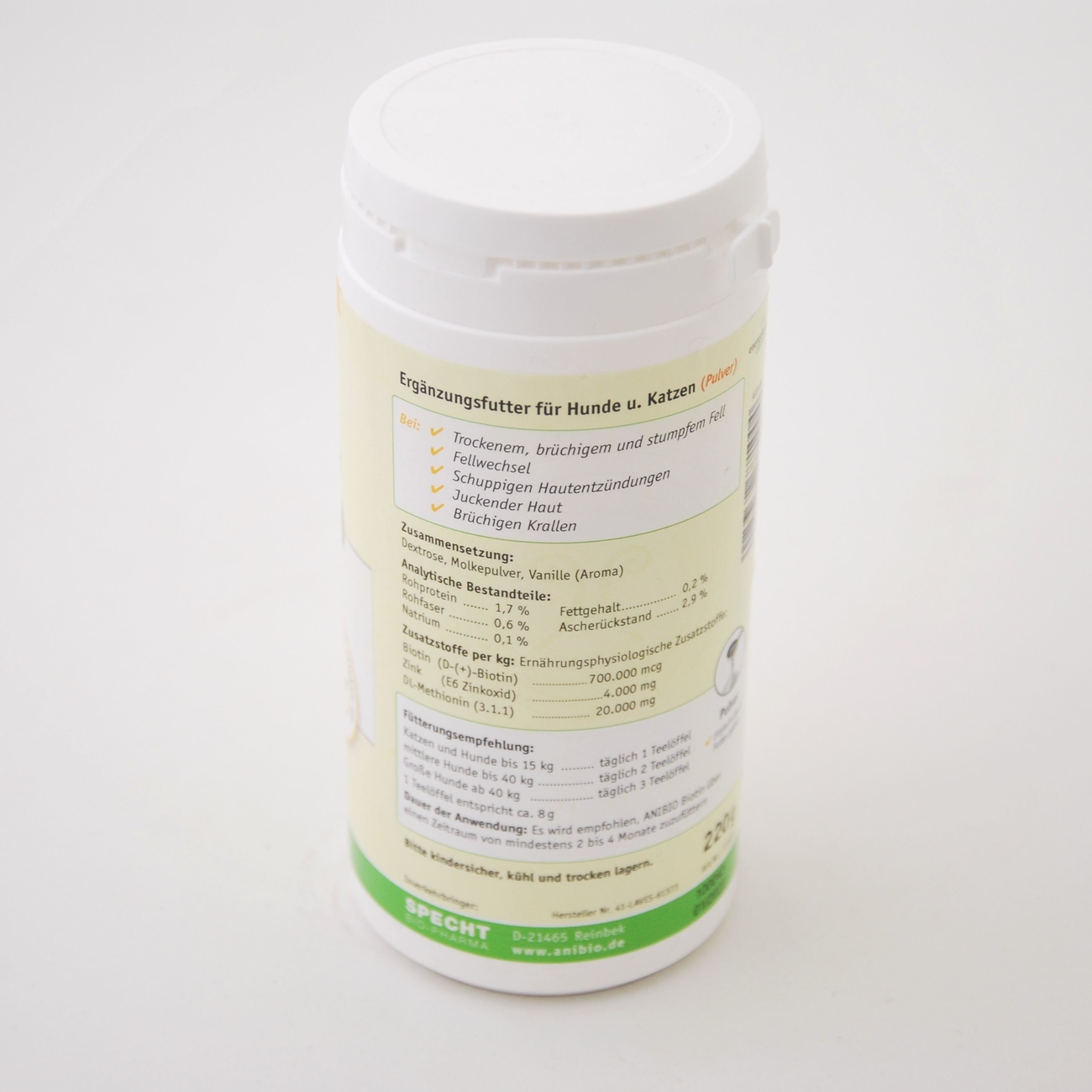 Anibio Biotin Pulver für Hunde und Katzen von Anibio günstig bestellen