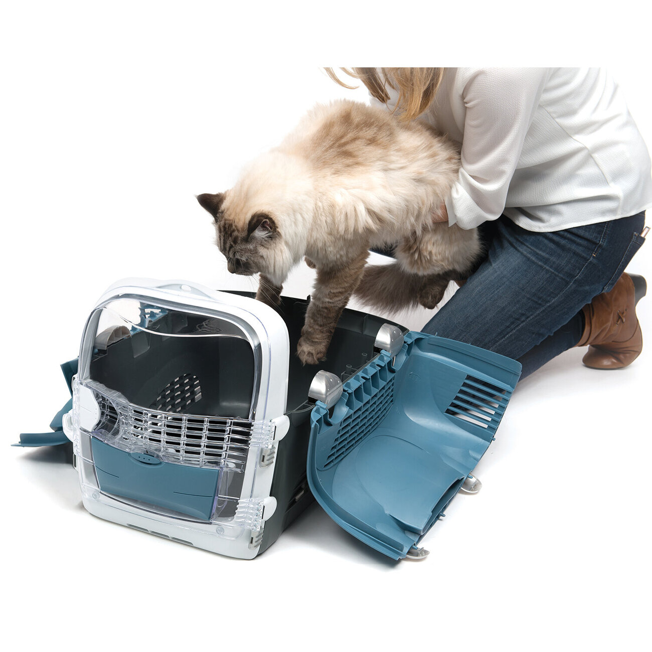 Catit Cabrio Transportbox für Katzen und kleine Hunde 51x33x35cm