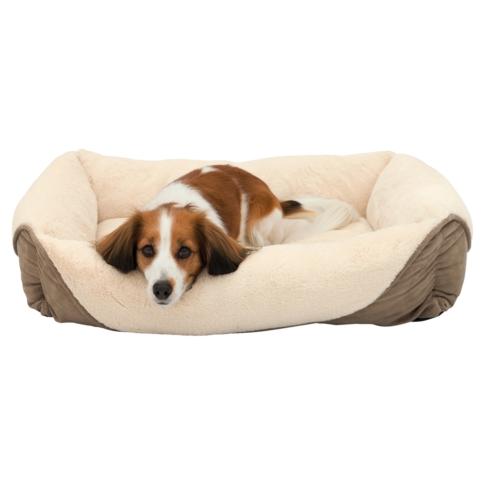 TRIXIE Ovaler Liegeplatz  Hundebett, Schlafplatz, Tragbar, Polyester,  Mehrfarbig